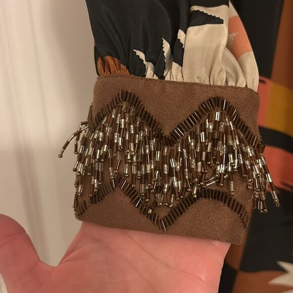 Judith March Dress With Beaded Cuffs Size Large - Picture 4 of 5